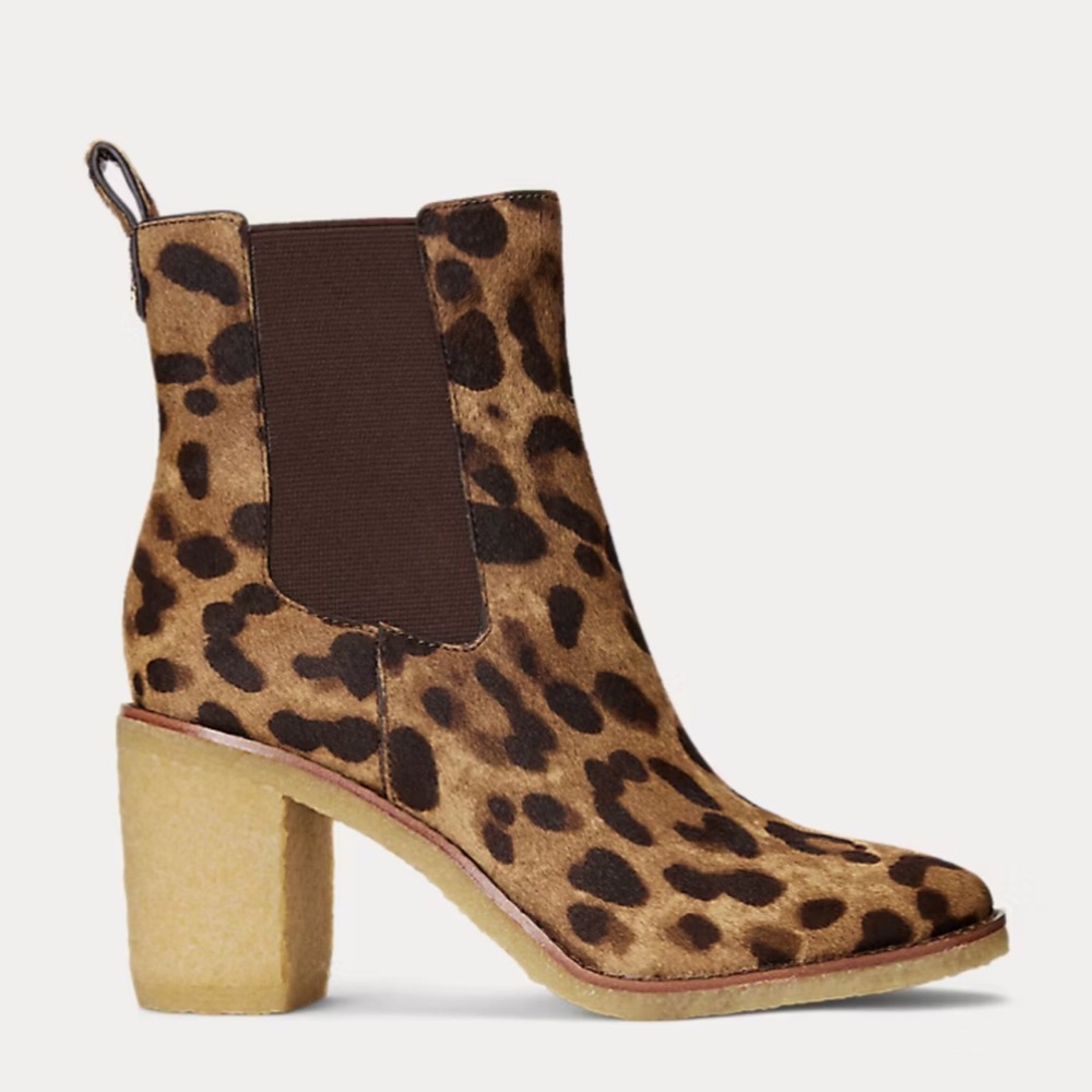 Leopard Print Chelsea Block Heel "Marianna" Boot